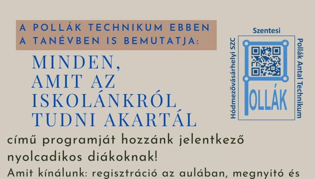 Kedves Nyolcadikos Diákok! A héten megérkezik hozzátok a személyre szóló meghívó…