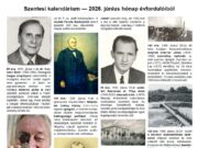Jeles évfordulók júniusban, Tímár Ferenc összeállításában….