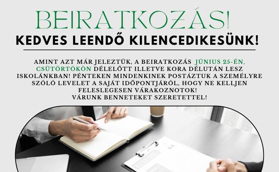 Leendő diákjaink figyelmébe! A következő napokban mindenki megkapja azt a leve…