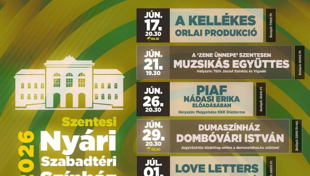 Színházi varázs a nyári estéken Szentes szívében…