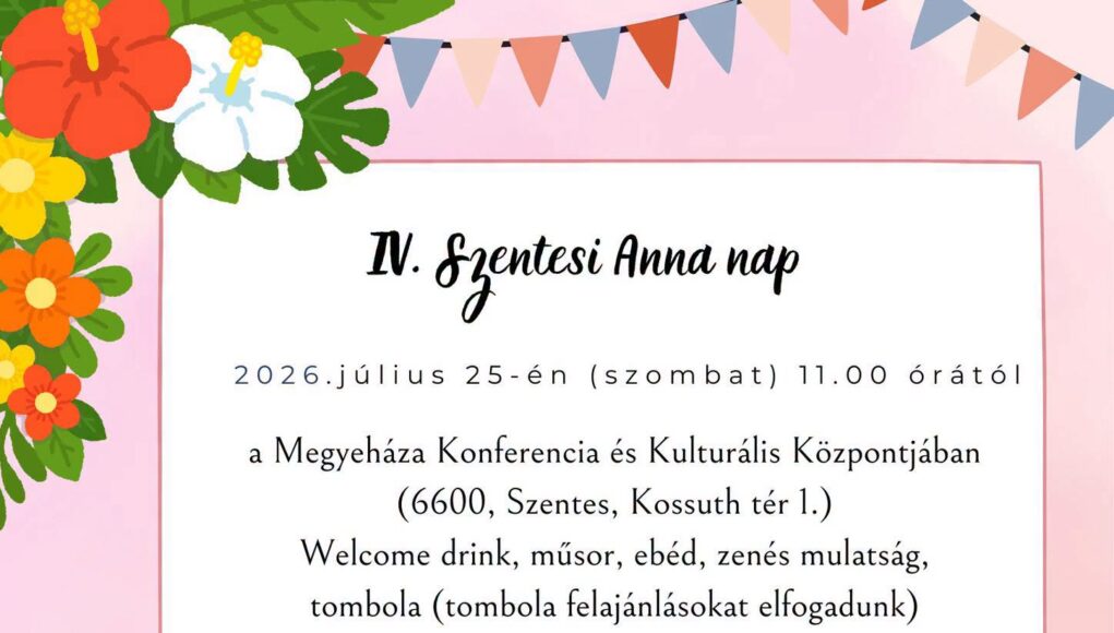 Az Anna napot ismét zenés-táncos mulatsággal ünneplik a megyeházán. A július 25-…