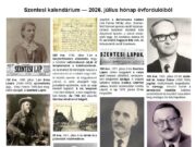 Jeles júliusi évfordulókkal újra itt a Szentesi kalendárium, Tímár Ferenc szerke…