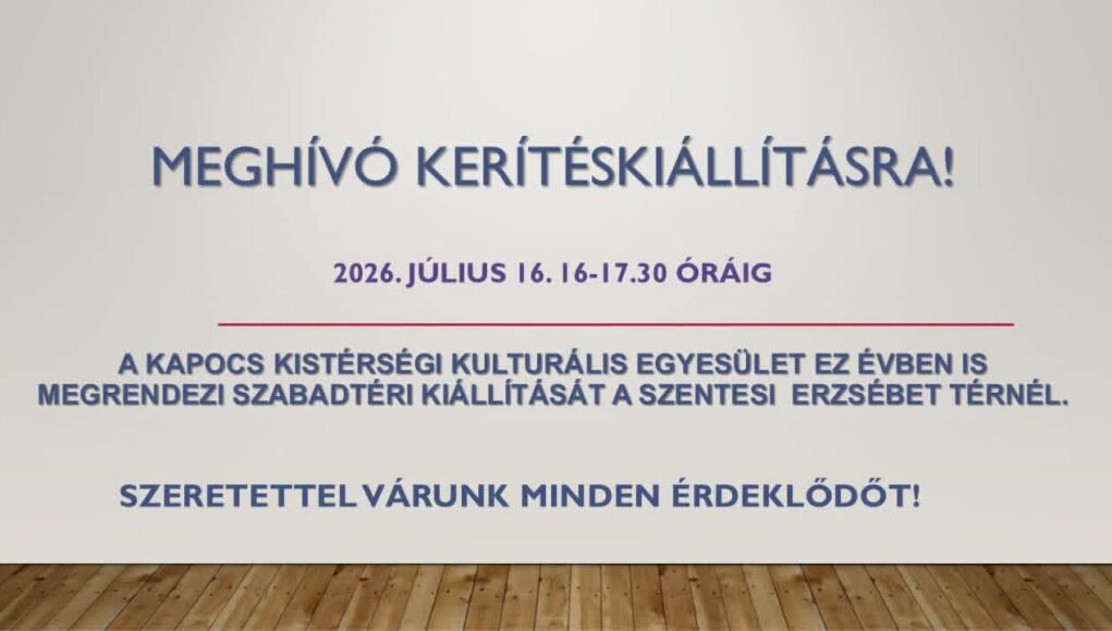 Ma újra megnyílik a kerítéskiállítás, vagyis a különleges szentesi utcatárlat az…