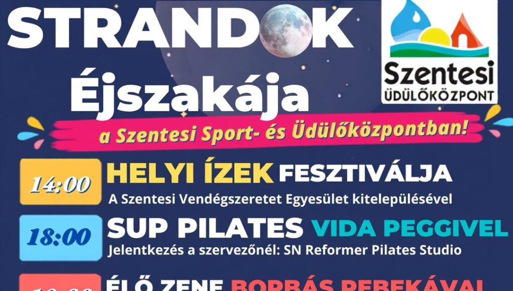 Szombaton vár a Strandok éjszakája, esti programokkal…