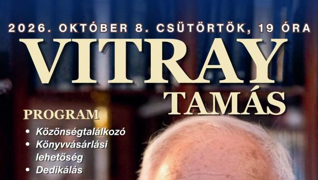 Szeretettel várjuk Önöket Vitray Tamás előadására és közönségtalálkozójára!…