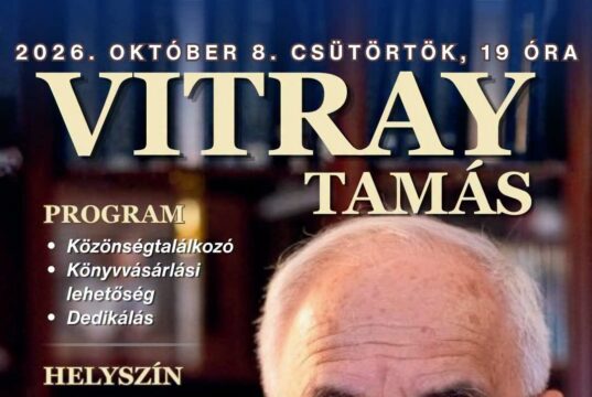 Szeretettel várjuk Önöket Vitray Tamás előadására és közönségtalálkozójára!…