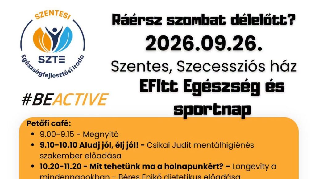EFItt Egészség és Sportnap Szentesen az Európai Sporthét keretében…