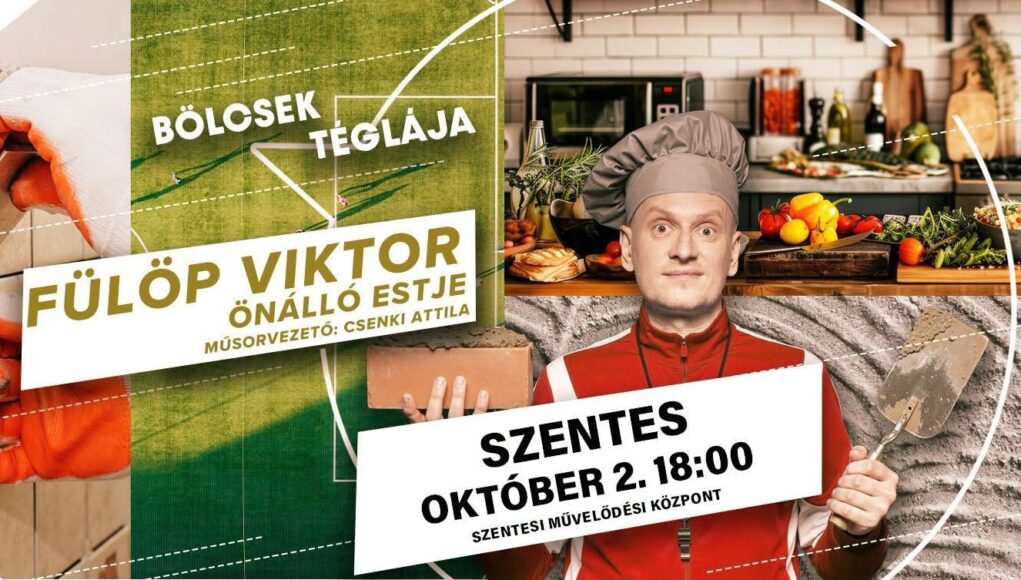 Október 2-án 18 órakor Fülöp Viktor önálló estje „Bölcsek téglája” címmel, a Sze…