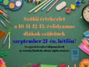 Szeretettel hívjuk és várjuk a kedves szülőket a tanév első értekezletére, melye…