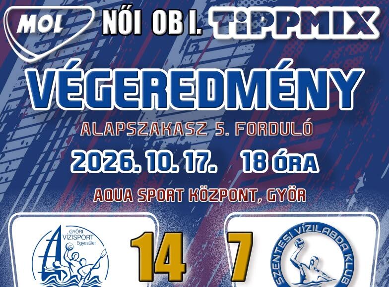VÉGEREDMÉNY GYŐRBŐL…